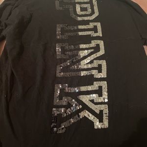 Pink long sleeve sequin top